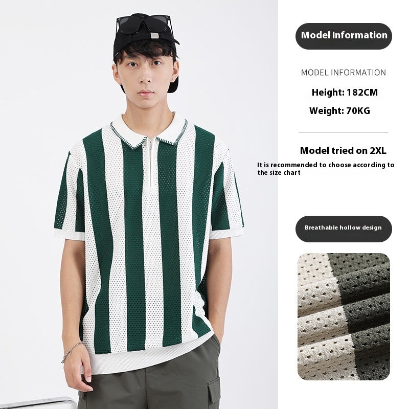 Ice Silk Sweater Short Sleeve Summer Men's