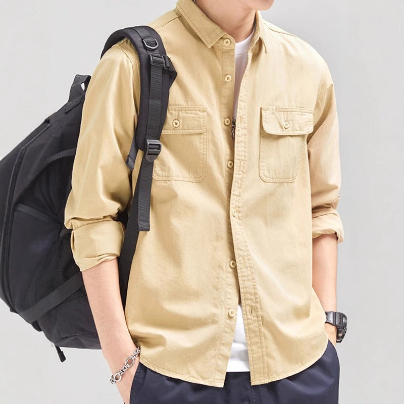 Design Sense Overalls Long Sleeve Shirt Men