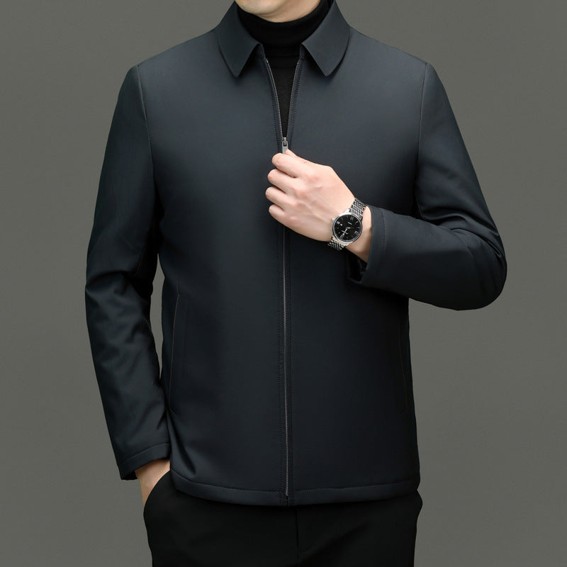 Middle-aged Father Business Casual Pure Color Cotton Clothing Tide