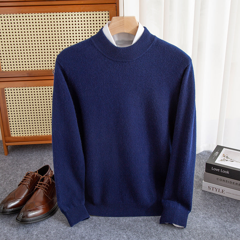 Half-collar Wool Sweater Male