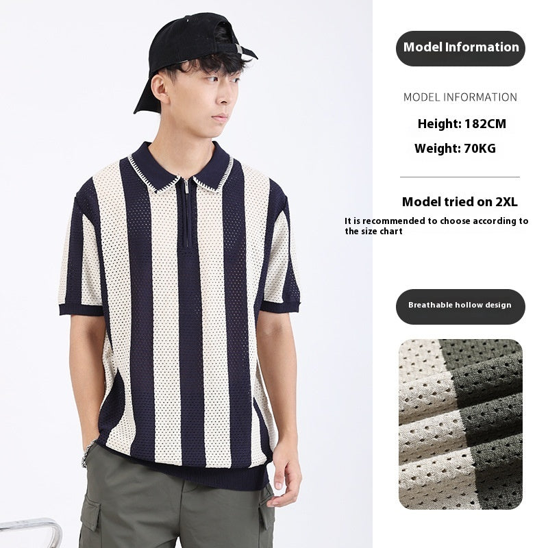 Ice Silk Sweater Short Sleeve Summer Men's