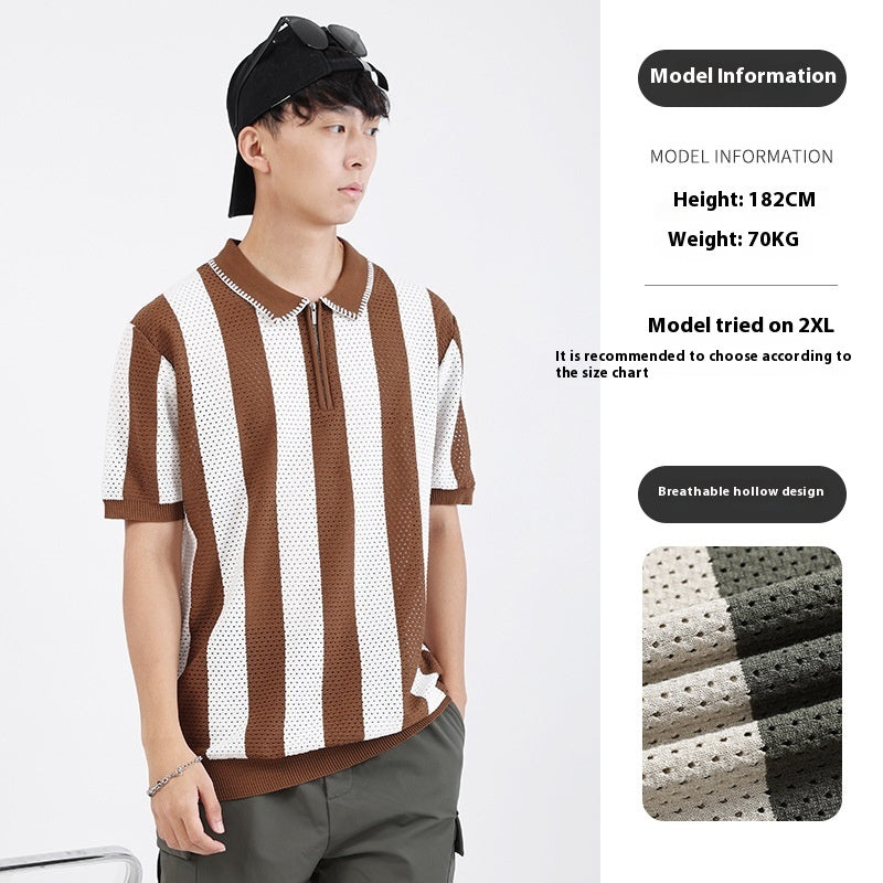 Ice Silk Sweater Short Sleeve Summer Men's