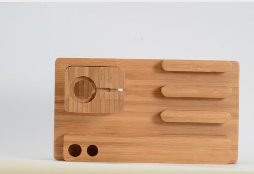 Wooden charger phone earphone