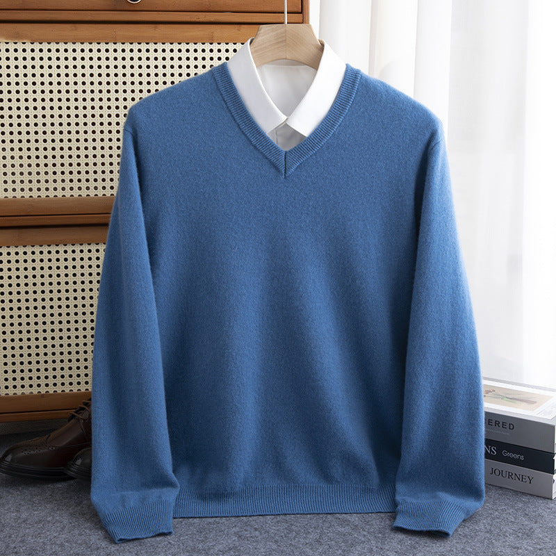 Half-collar Wool Sweater Male