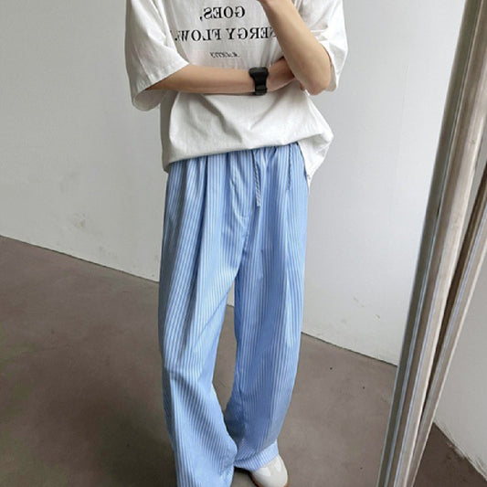 Fashion Personality Striped Loose Pants Men