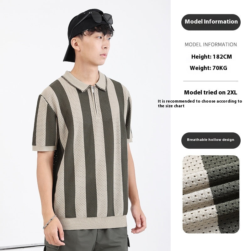 Ice Silk Sweater Short Sleeve Summer Men's