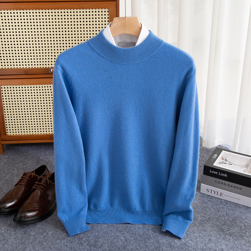 Half-collar Wool Sweater Male