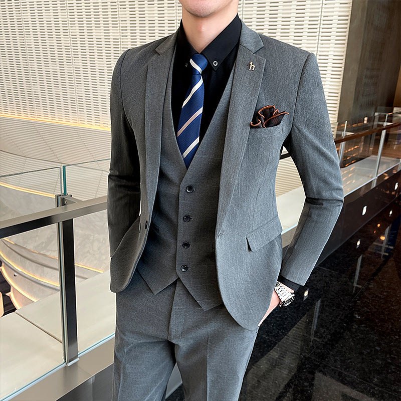 Slim Fit British Style Casual Small Suit Male Business Formal Wear