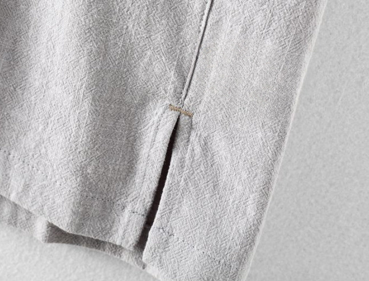 Men's Cotton And Linen Shirt Leisure Breathable Coat